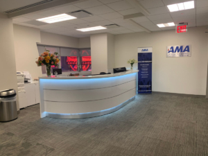 NY registration desk